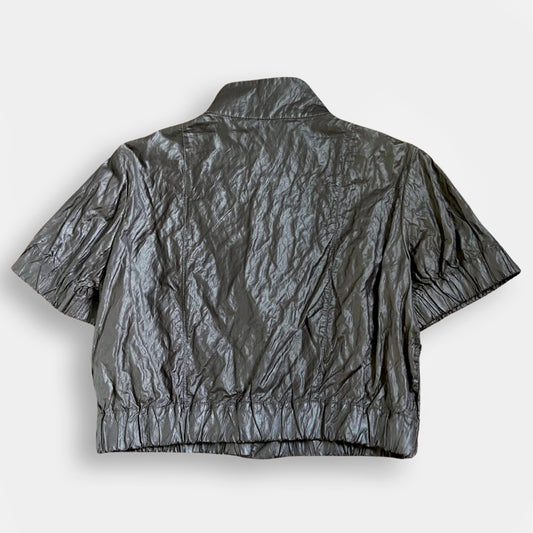 Sarah pacini cropped zip-up bolero